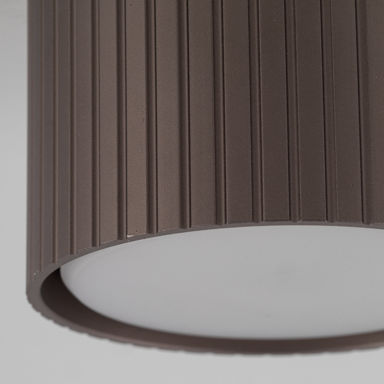 Downlight Ferro, bruin, kunststof, 6 cm hoog, GX53