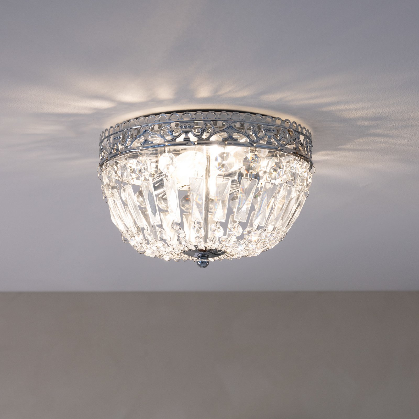 Etienne ceiling lamp glass crystals Ø 25 cm chrome