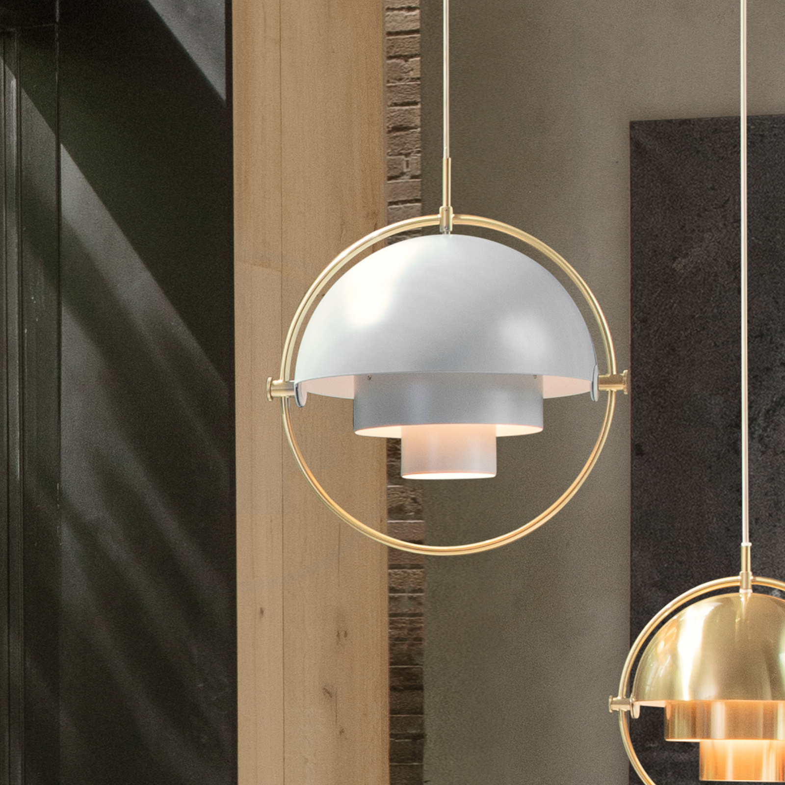 Multi-Lite Taklampa S Brass/White - GUBI