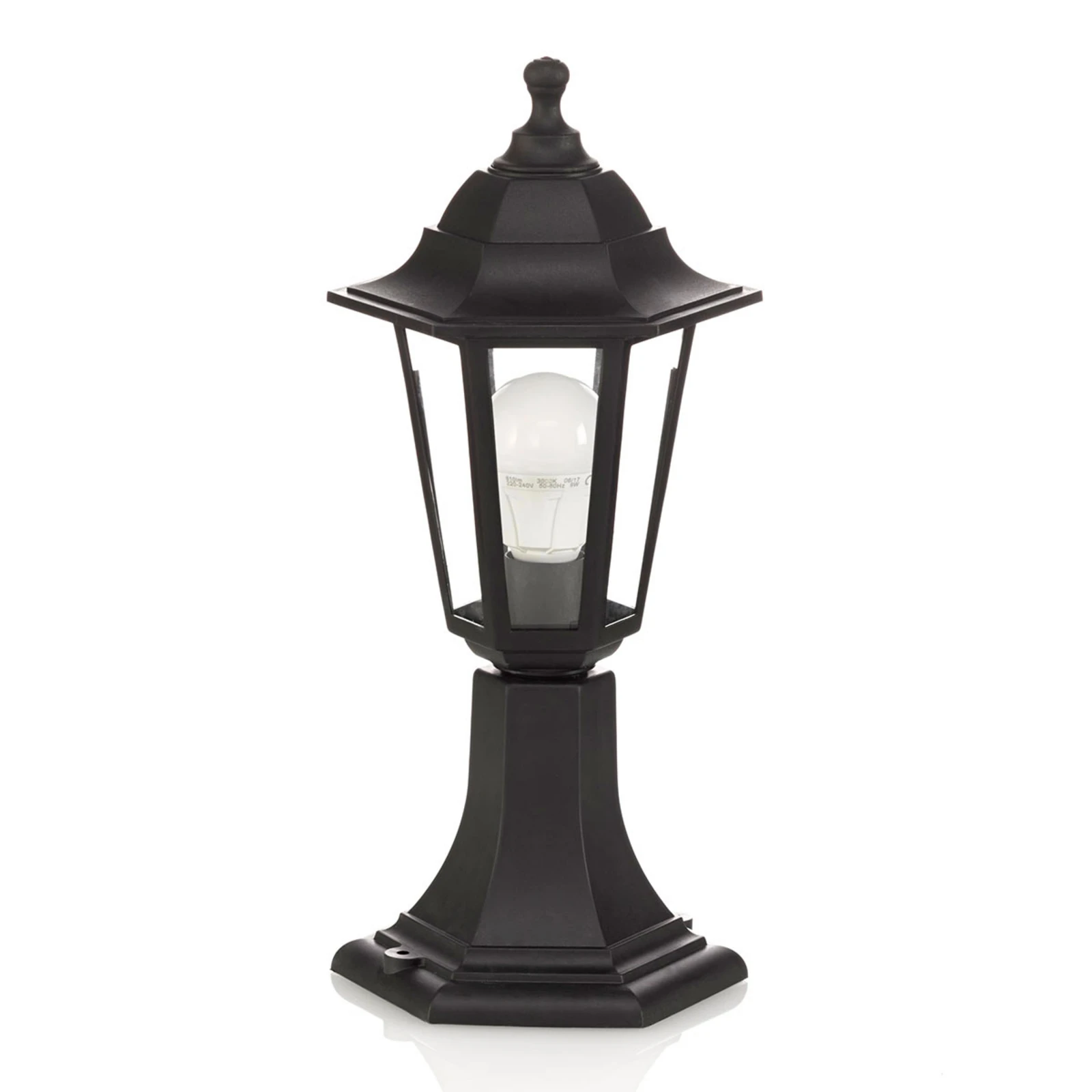 Lindby Nane pillar light, 42 cm, lantern, seawater resistant, E27