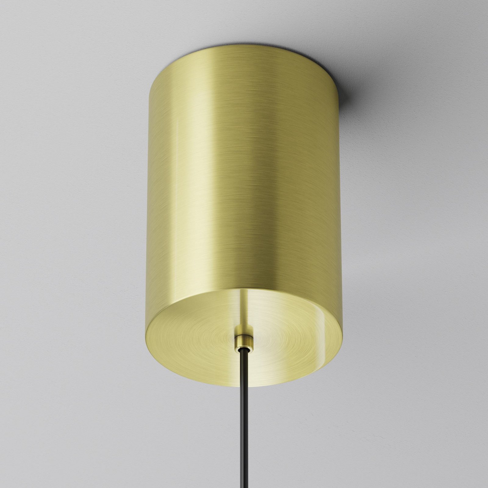 Maytoni Plato LED pendant light, brass, Ø 18.5cm, aluminium