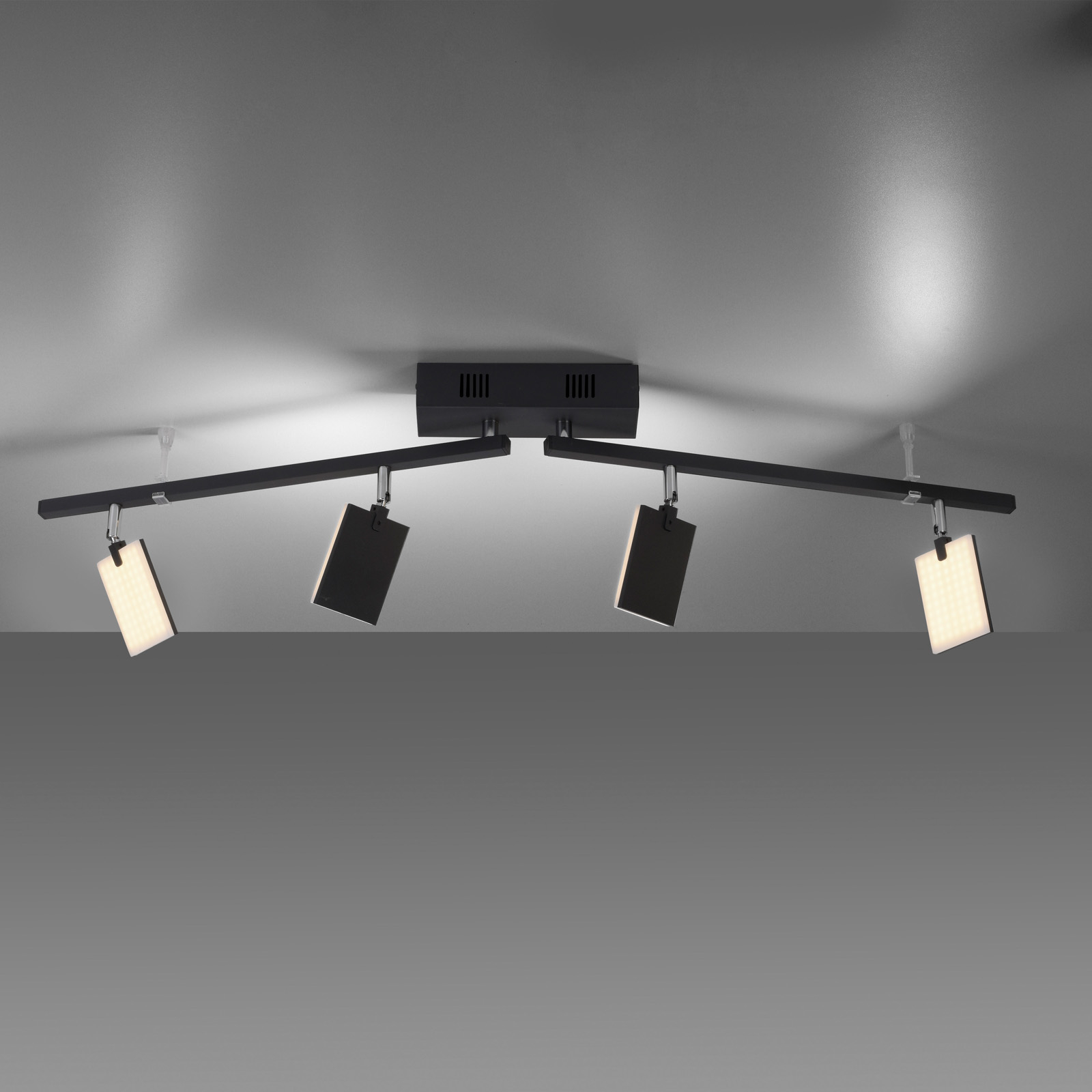 Mira Deckenlampe, black pearl, 4-flg., Remote, CCT - PURE Mira Deckenlampe, black pearl, 4-flg., Remote, CCT - PURE