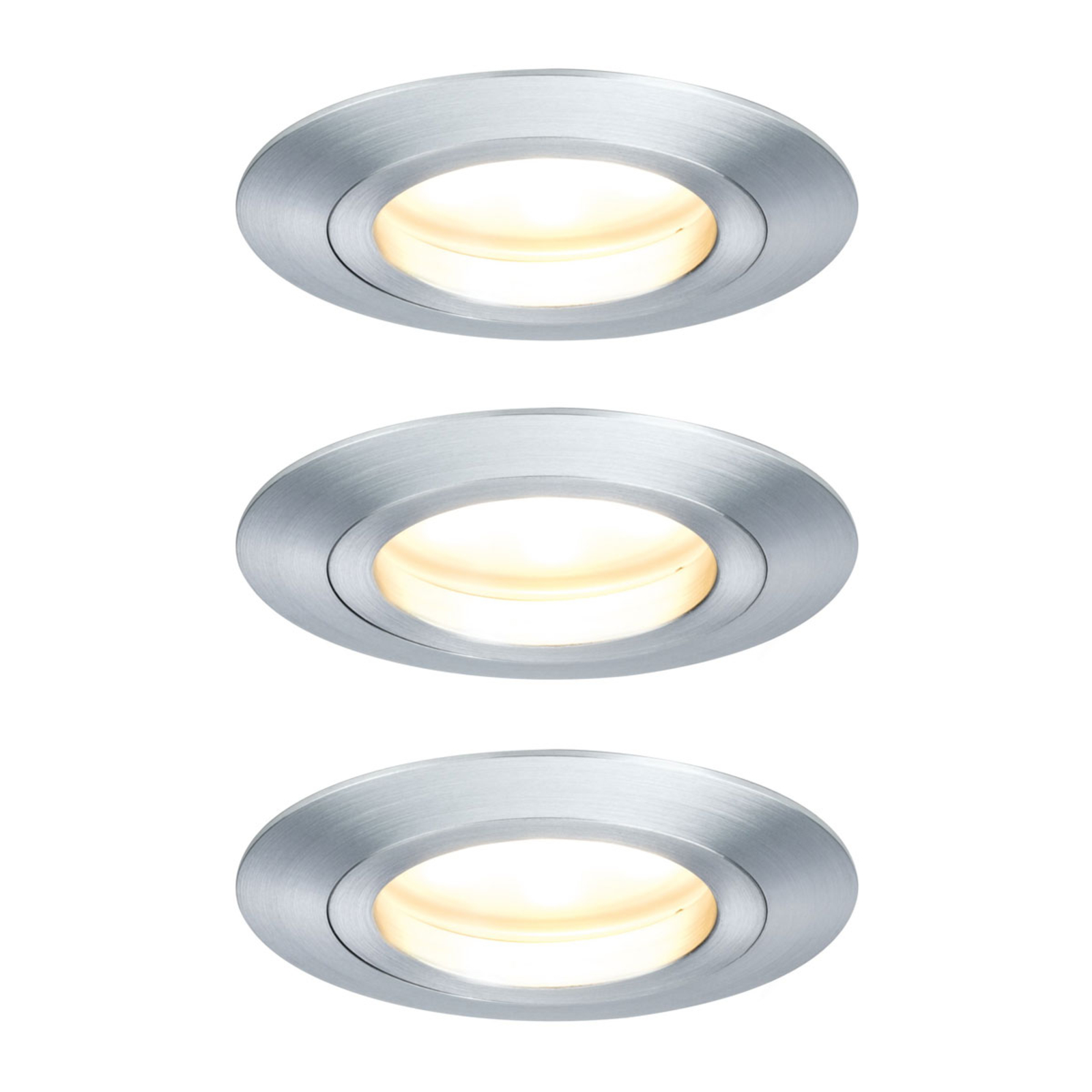 Paulmann Coin 3 LED spots dimmable aluminium, for Hallway, aluminium, 7 W, energy efficiency: A