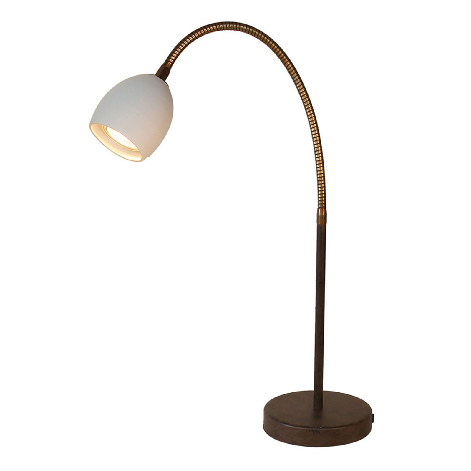 Menzel Provence matt table lamp with flexible arm, for Living / Dining Room, iron, ceramic, GU10, 12 W, energy efficiency: A++, H: 43 cm