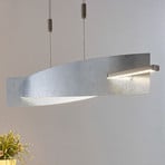 Lucande Lámpara colgante LED Marija, 101 cm, plata, atenuable