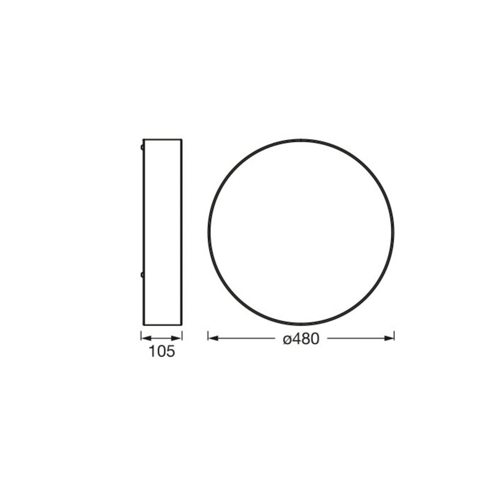 Plafonieră OSRAM ORBIS PARIS maro Ø 48 cm textil E27 - Țesătură / Textil