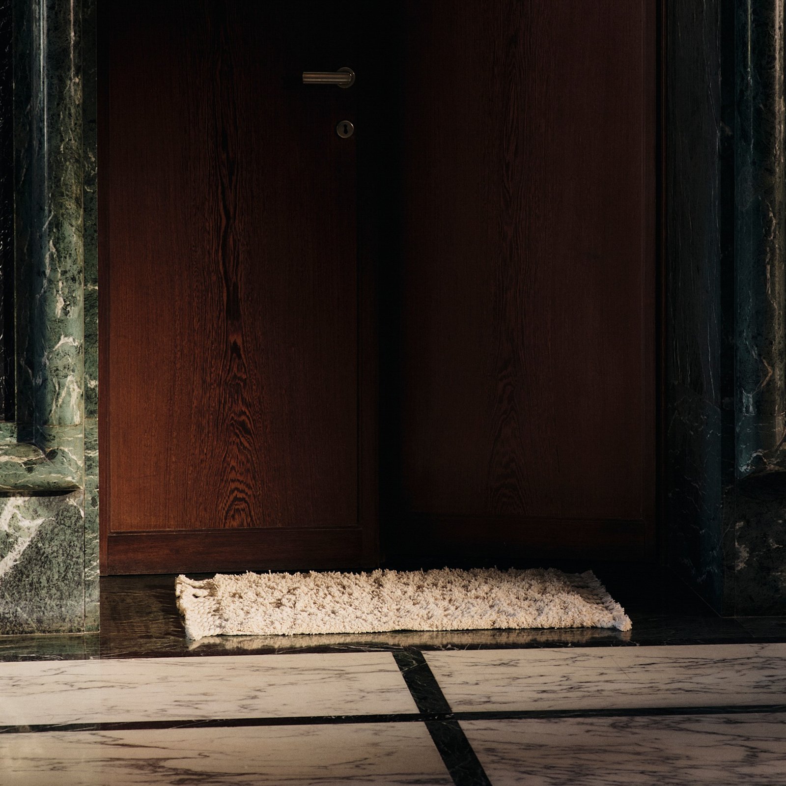 Amass Hochflormatte, cremeweiß, 50 cm x 70 cm - ferm LIVING