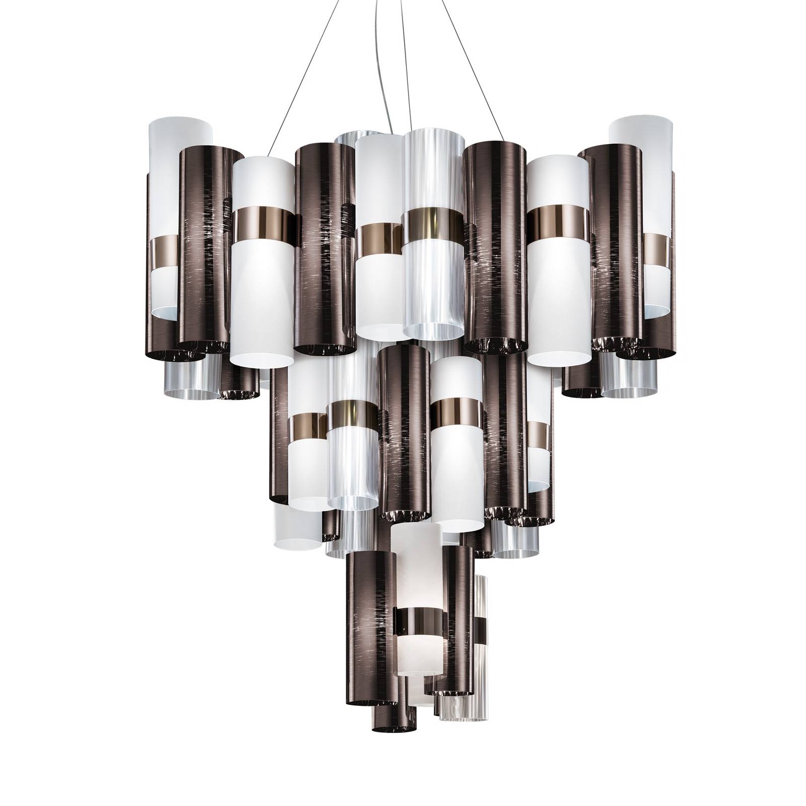 Slamp La Lollo XL LED-hänglampa, Ø 80 cm, tenn-vit