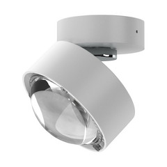 Puk Mini Move LED, прозрачна леща, бял мат/хром