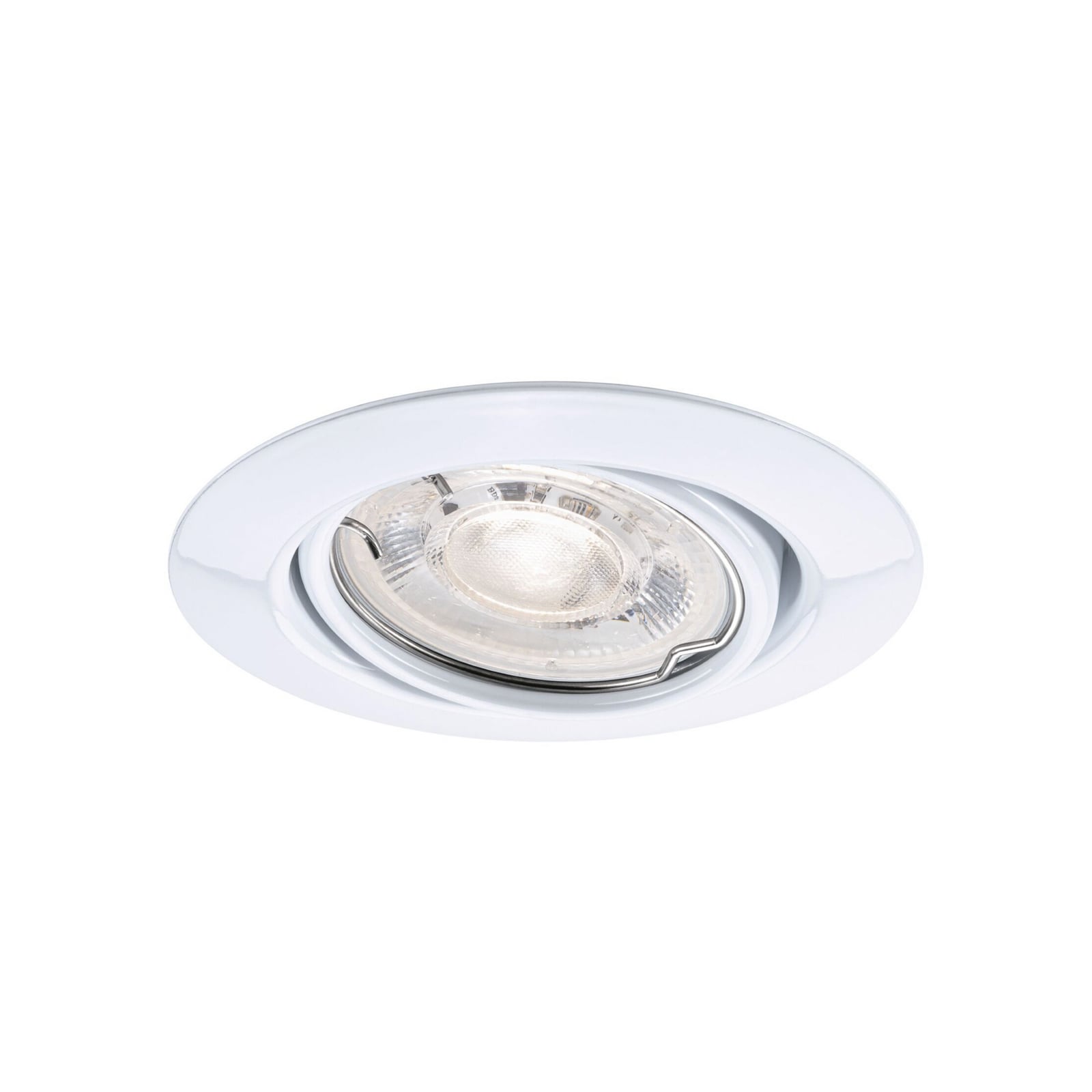 Oprawa wpuszczana Paulmann BASE, biała, Ø 9 cm, 4 W, 2 700 K, z regulacją kąta Oprawa wpuszczana Paulmann BASE, biała, Ø 9 cm, 4 W, 2 700 K, z regulacją kąta
