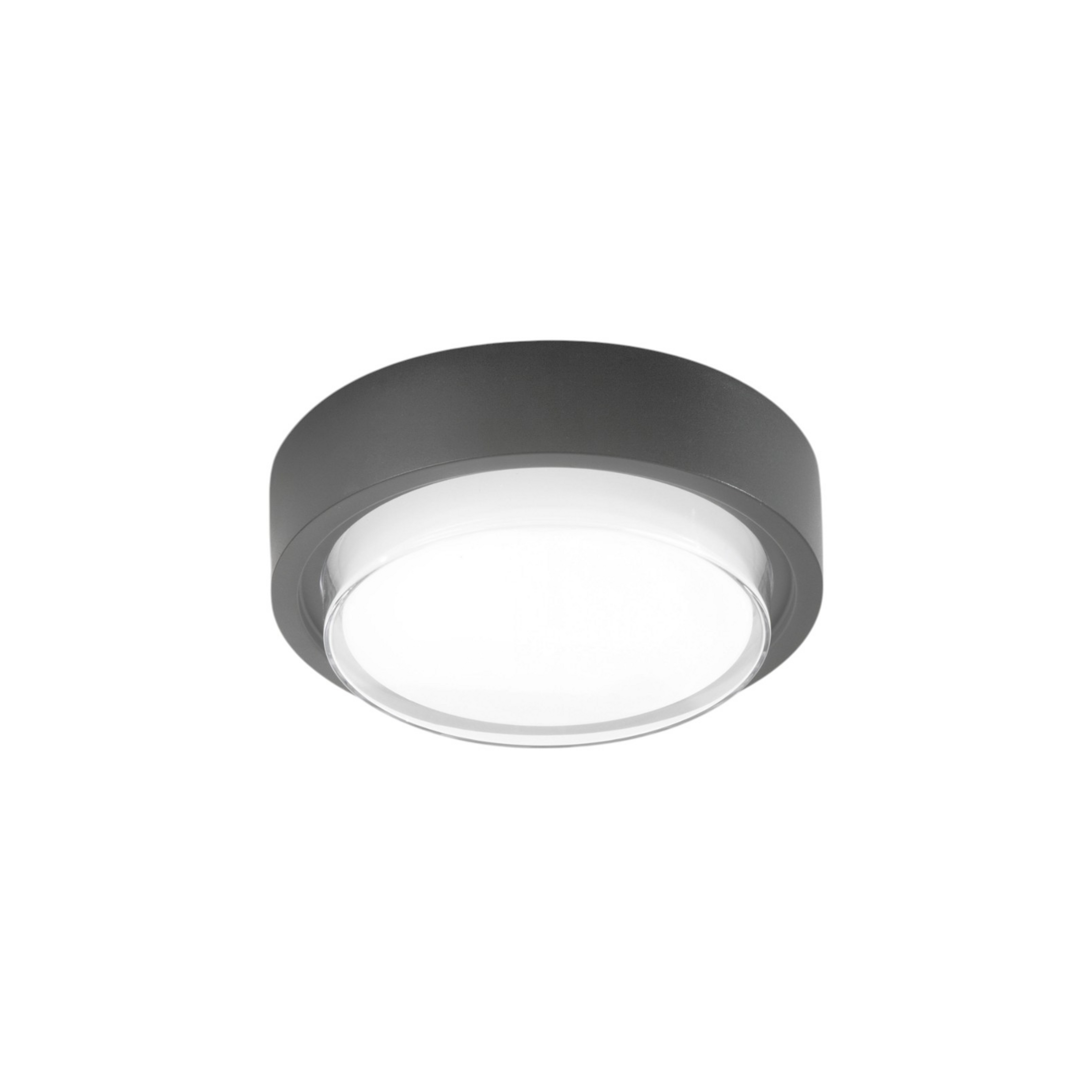 LED-Außendeckenleuchte Owen, dunkelgrau, Metall, 23 cm, IP65