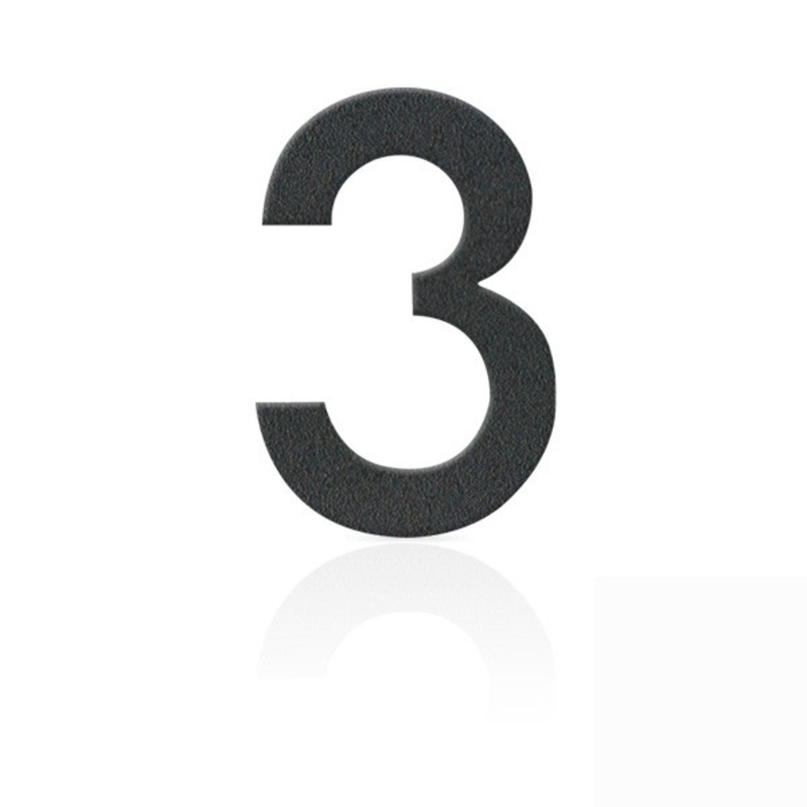 Nerezová domovní čísla číslice 3, grafit šedý