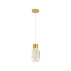 LED-hänglampa Lapo, 1 lampa, cognacsfärgad, Ø 16cm, glas