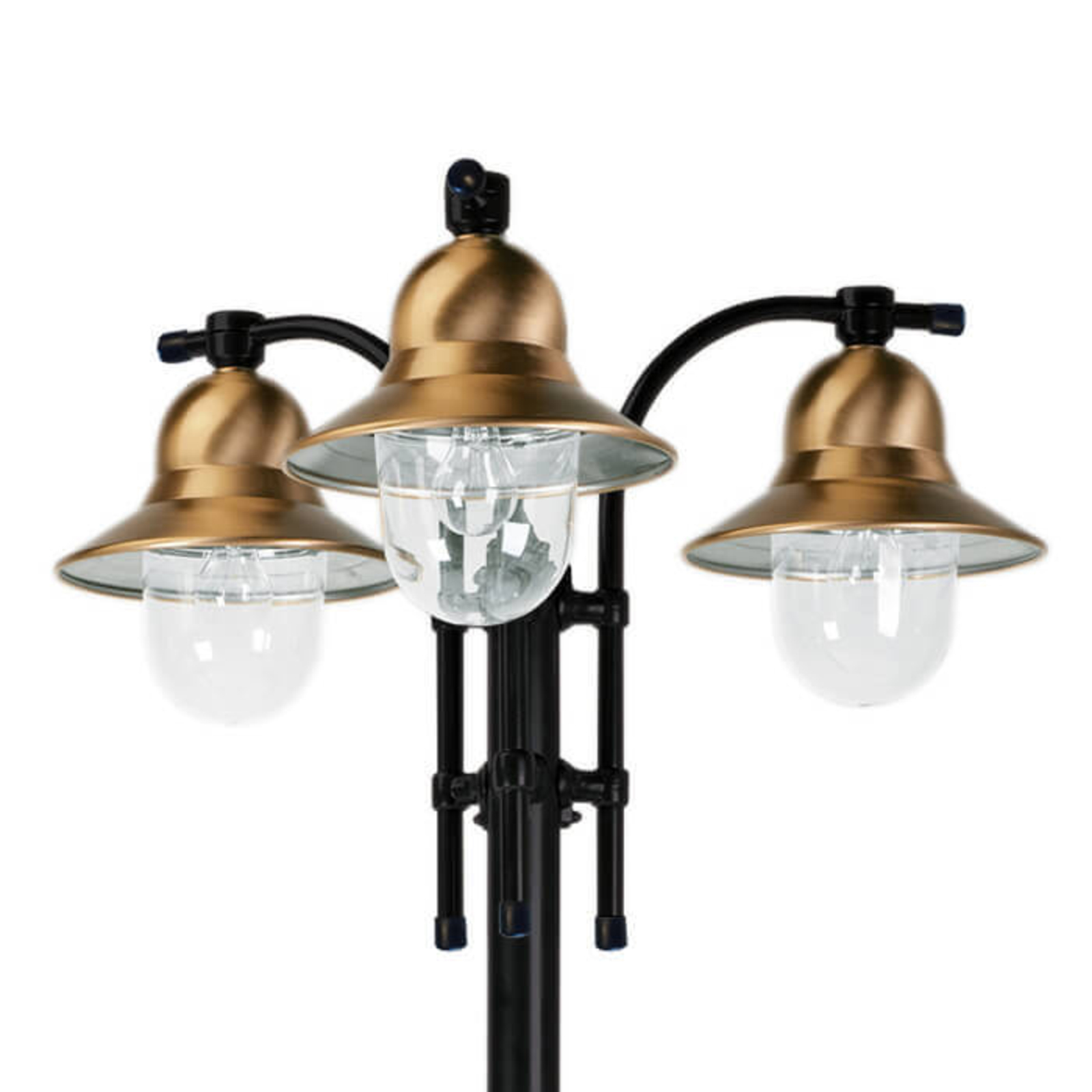 3-lamps lantaarnpaal Toscane, zwart