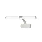 Runt LED wall lamp IP44 cantilever 4,000 K chrome