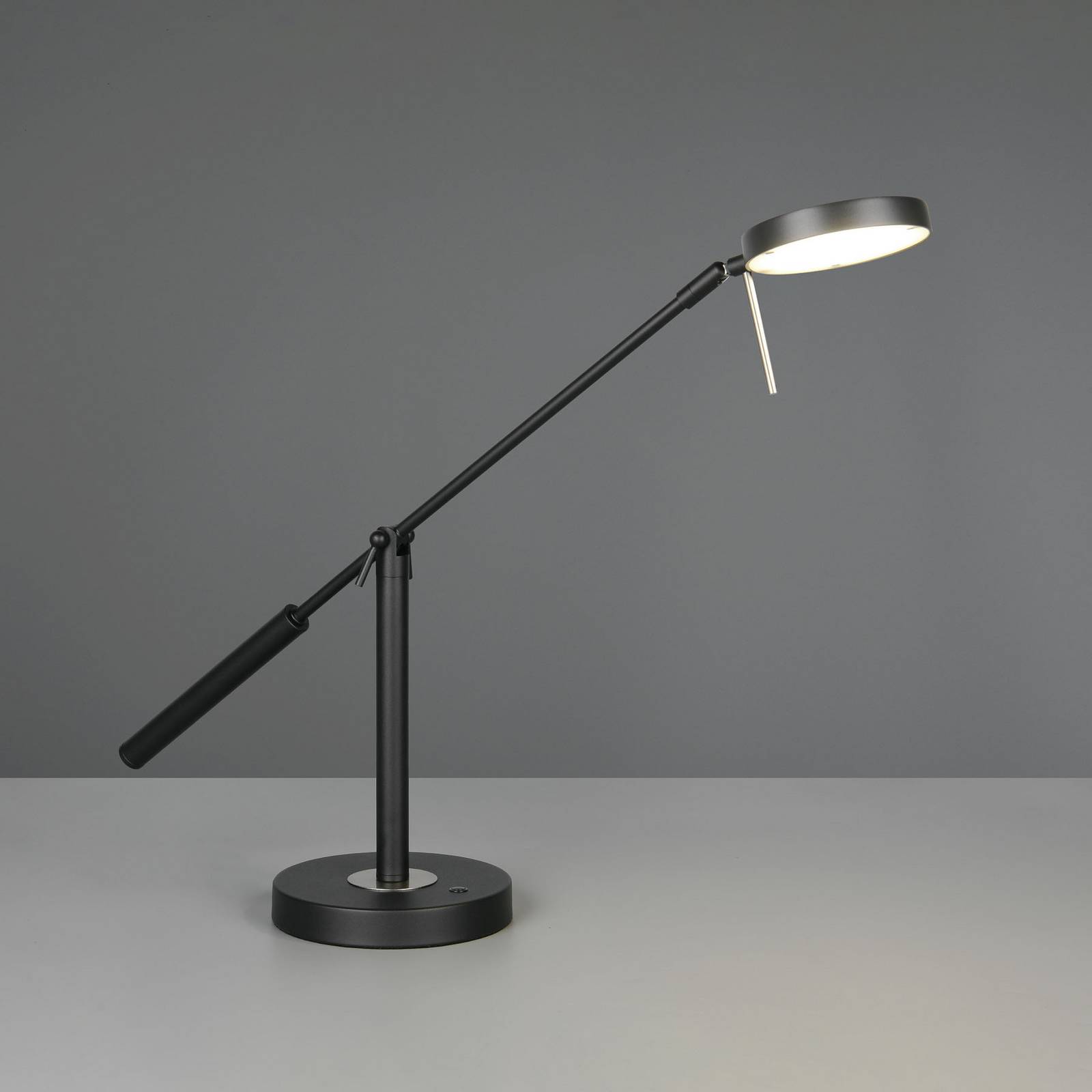  Trio Lighting Led-tischlampe Monza, Schwarz Matt, Höhe 52 Cm, Metall 