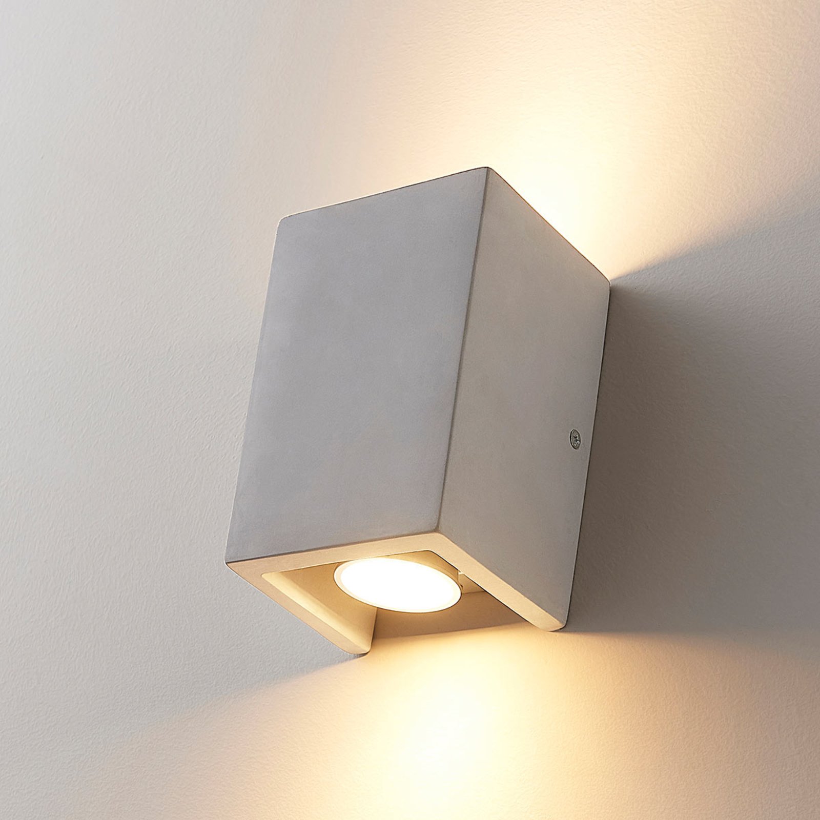 Gerda - GU10 betonnen wandlamp met 2 lampen