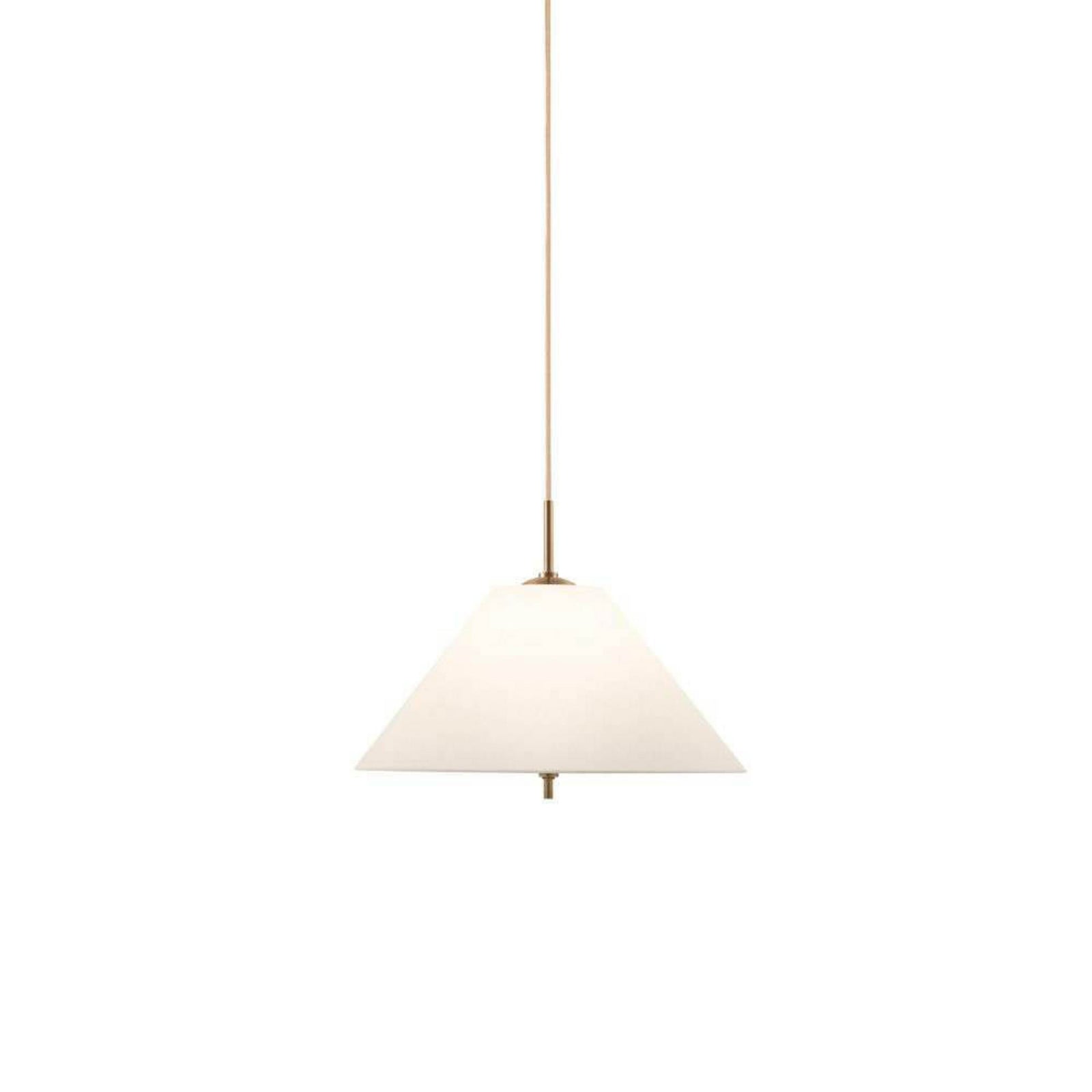 Globen Lighting Lampă suspendată IRIS crem Ø 25 cm - Camera de zi / sufragerie - Vintage - crem alamă - Țesătură / Textil