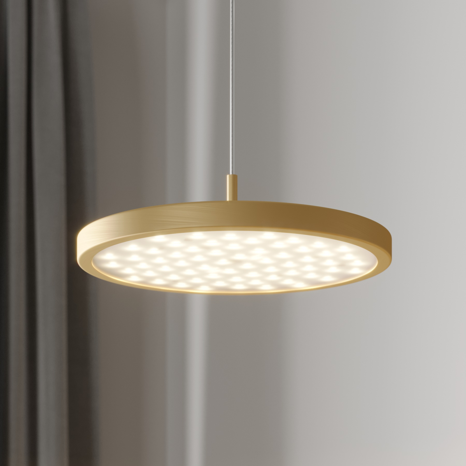 Rothfels Gion LED pendant light 1-bulb white/brass