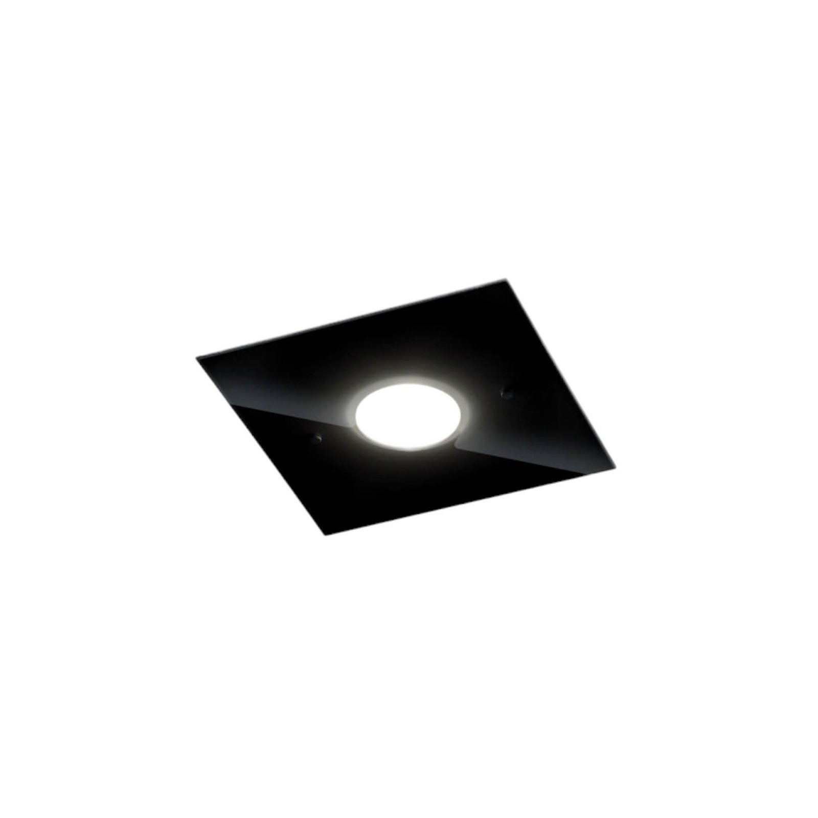Helestra Nomi lampa sufitowa LED 23x23cm czarna