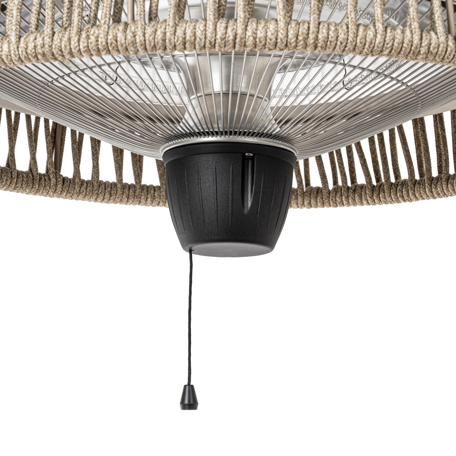 Radiateur rayonnant suspendu Calenza, beige, Ø 50 cm, 1 500 W, aluminium - Radiateur rayonnant suspendu Calenza, beige, Ø 50 cm, 1 500 W, aluminium -