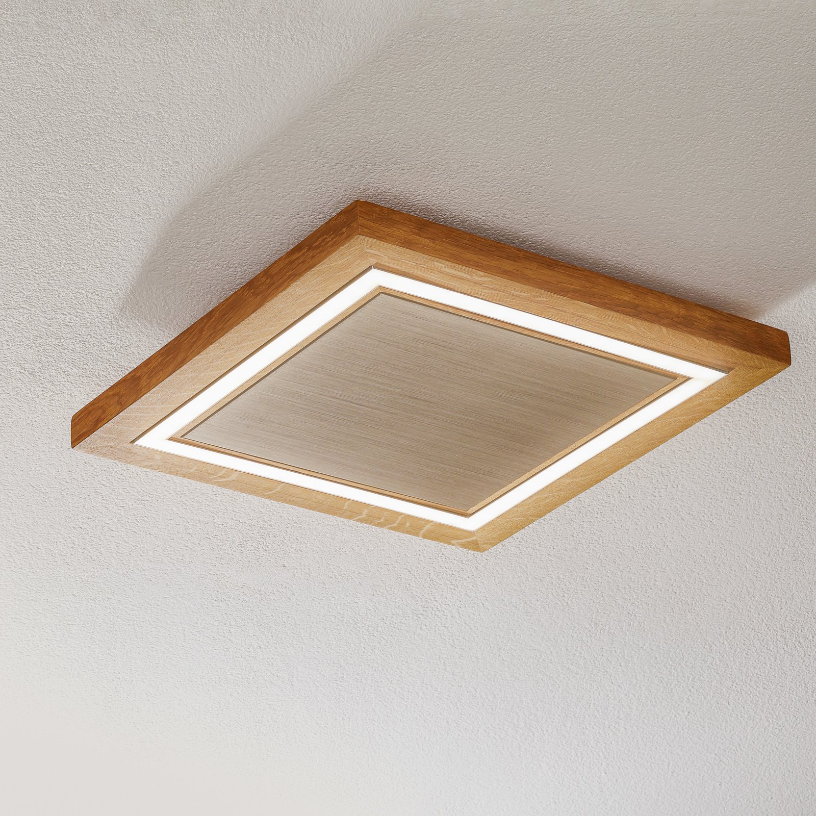 HerzBlut Otto O LED ceiling lamp square Klick&Dim