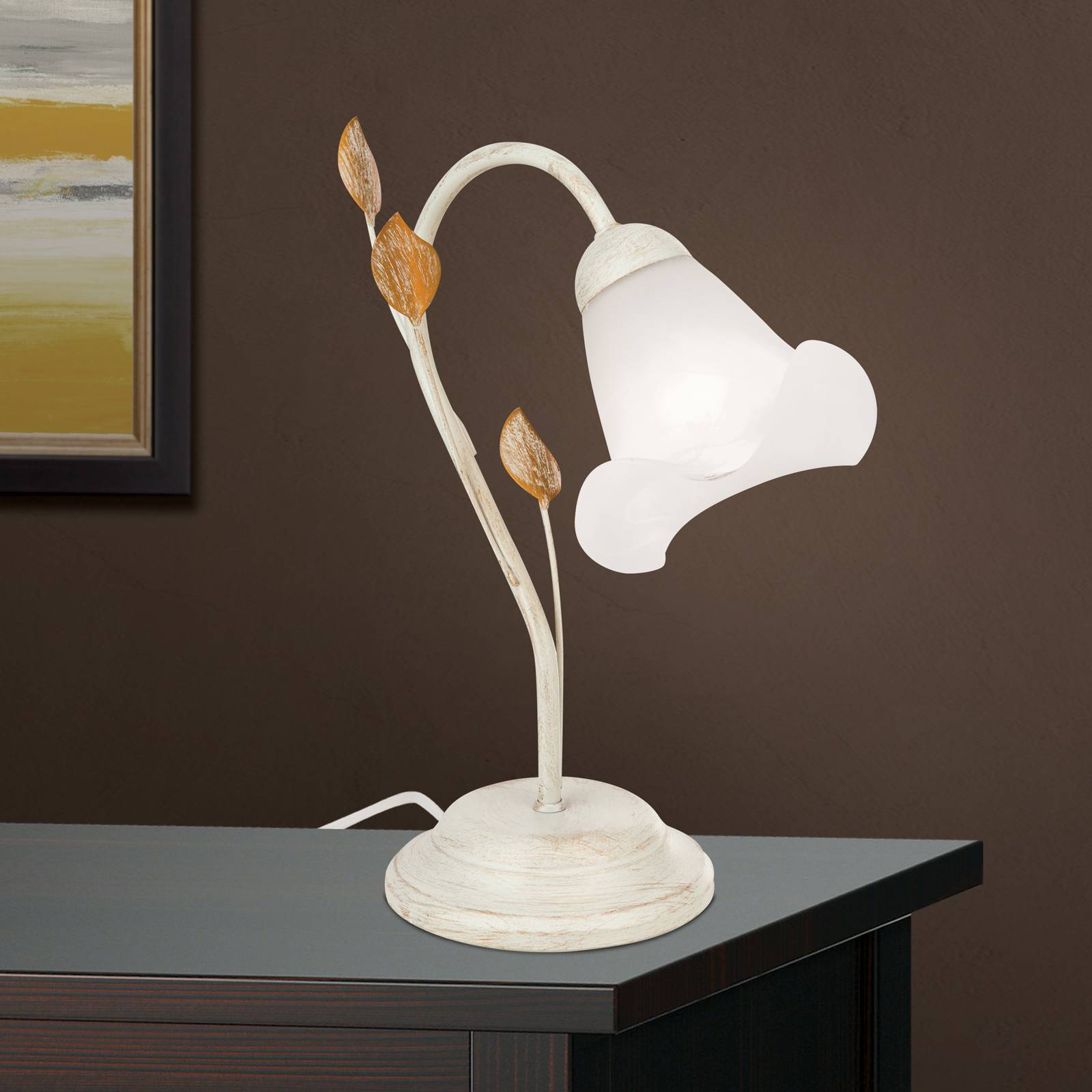 E-shop Lampa Sisi florentský štýl, slonovinovo-zlatá