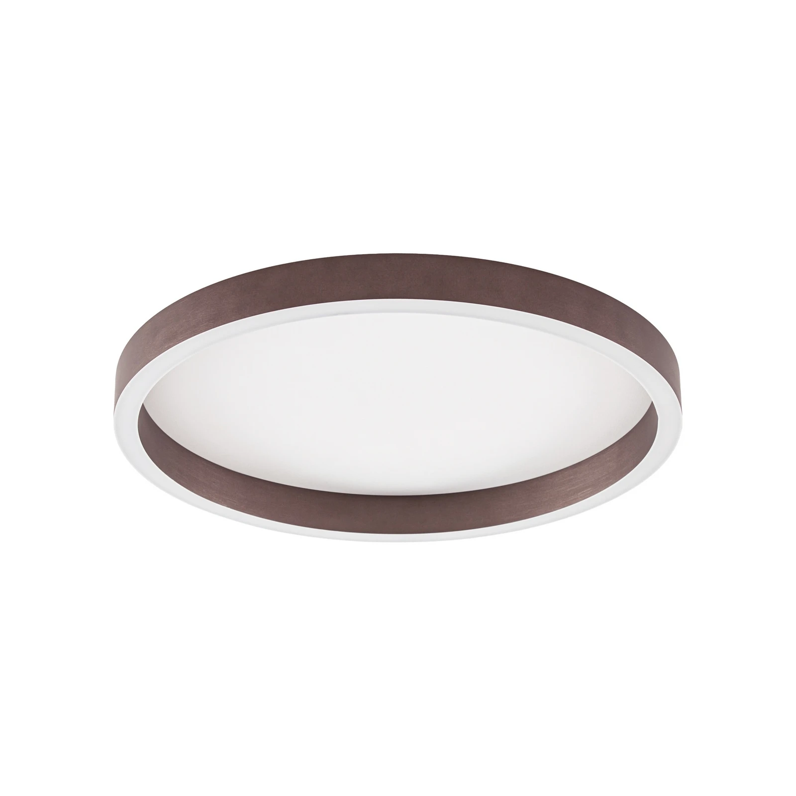 Lucande Rotundo LED mennyezeti világítás, 40 cm átmérőjű, barna, dimmelhető