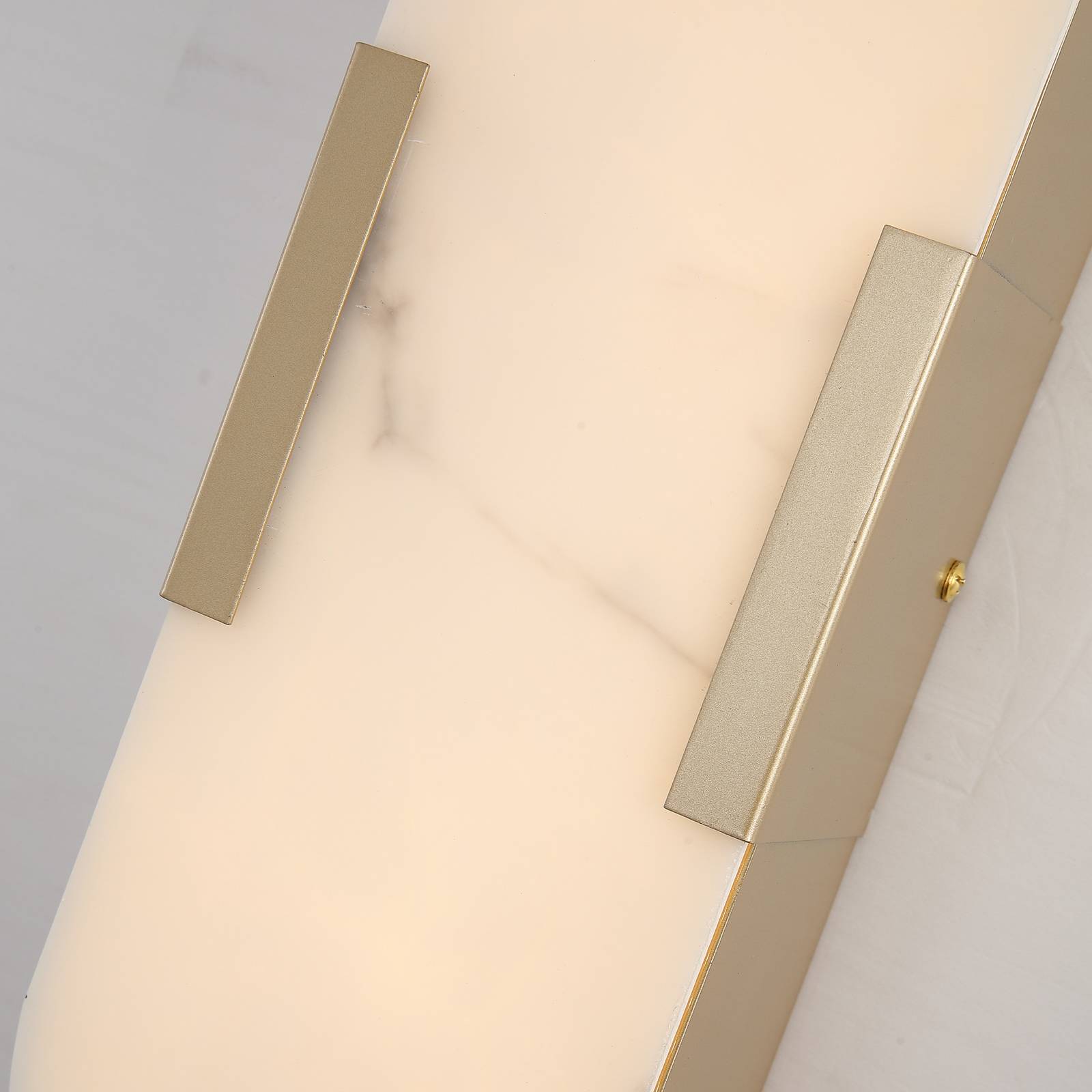 Kinkiet LED do łazienki Opaline, Wysokość 35 cm, kolor złoty Metal/żywica