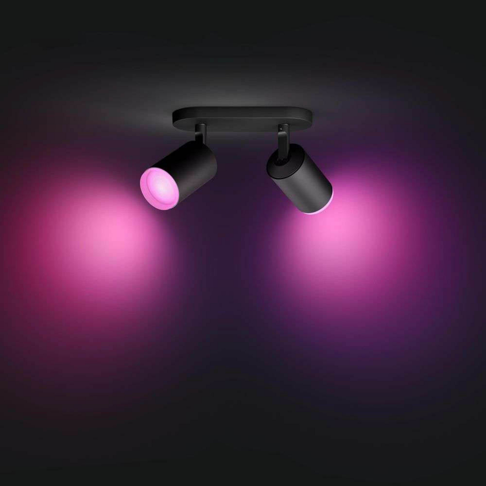 Fugato Spot 2 Plafonieră Bluetooth White/Color Amb. Black - Philips Hue