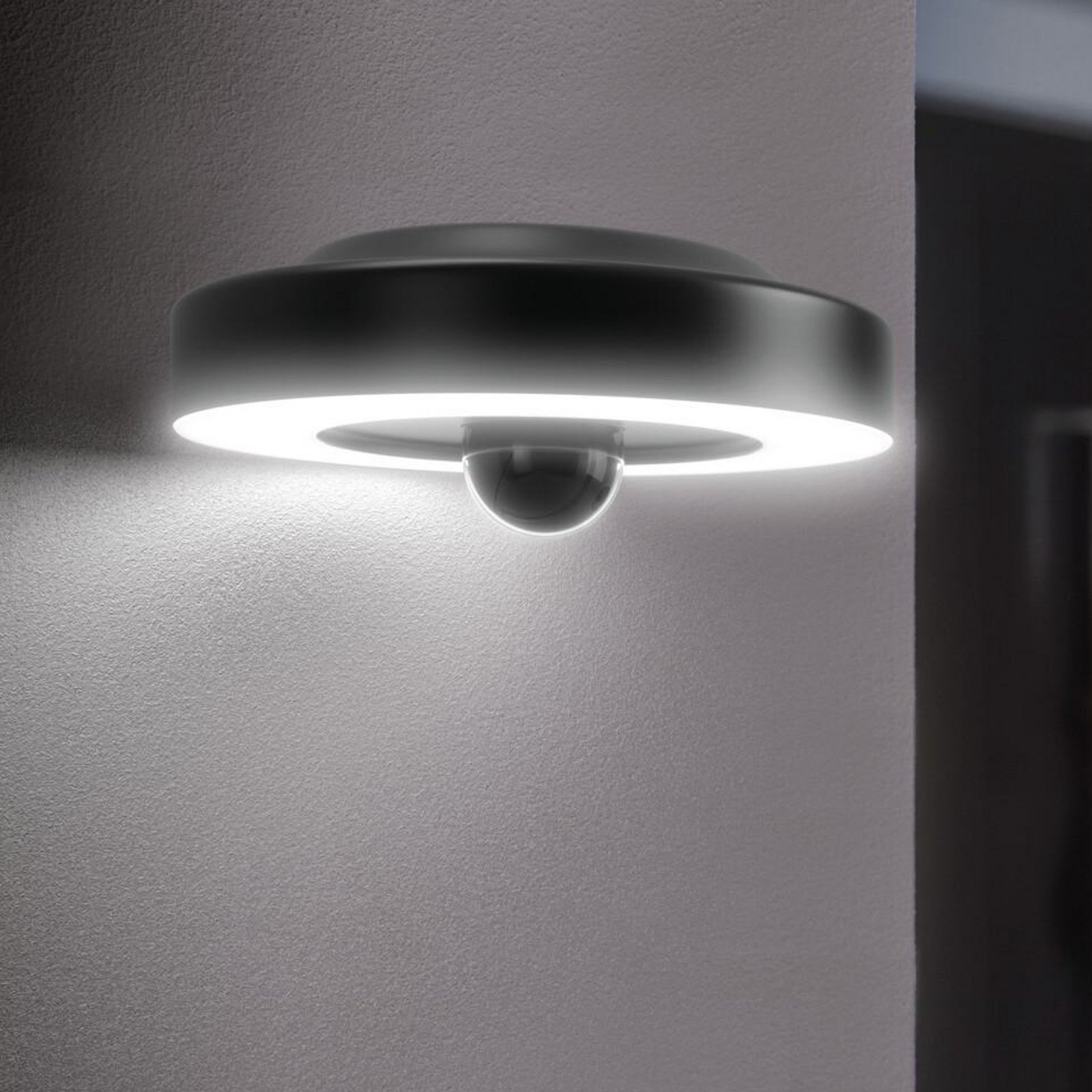 OSRAM SMART+ Caméra extérieure LED Wifi CIRCLE, graphite Capteur IP44