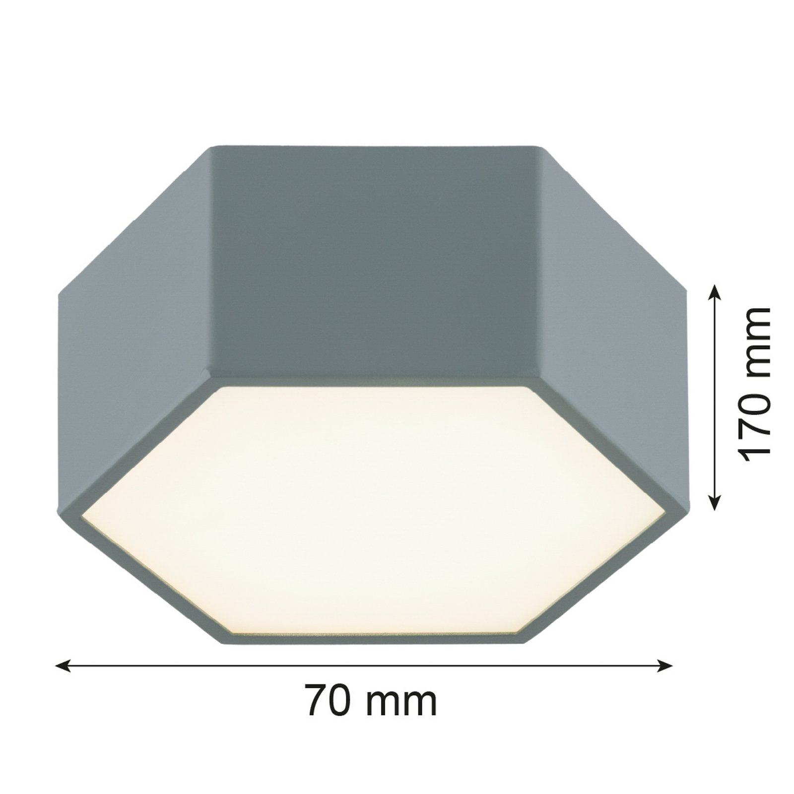 LED-Deckenleuchte Libre, salbeigrün, Stahl, 3.000 K
