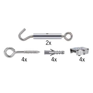 Light&Easy tensioning set, non-insulated chrome