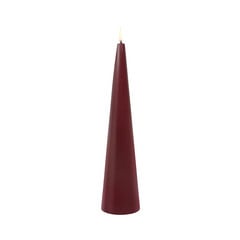 Cone Candle LED 6,8x30 cm Wine Red/Smooth - Uyuni Lighting