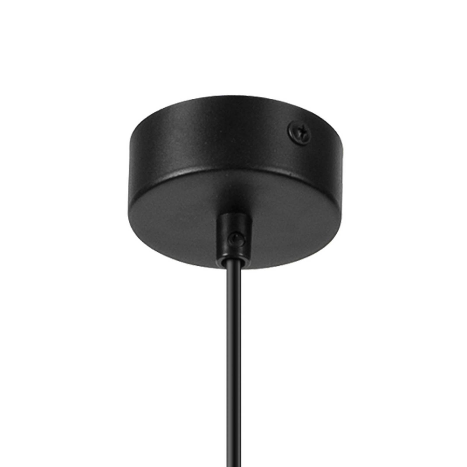 Lampa wisząca Nolan, Ø 11 cm, czarna/dąb, metal/drewno