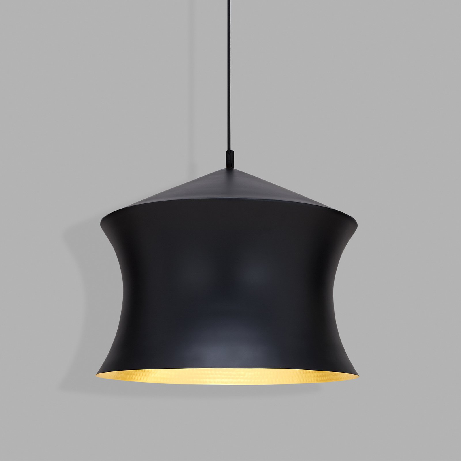 Tom Dixon LED-Hängelampe Beat Waist, schwarz, Ø 41 cm
