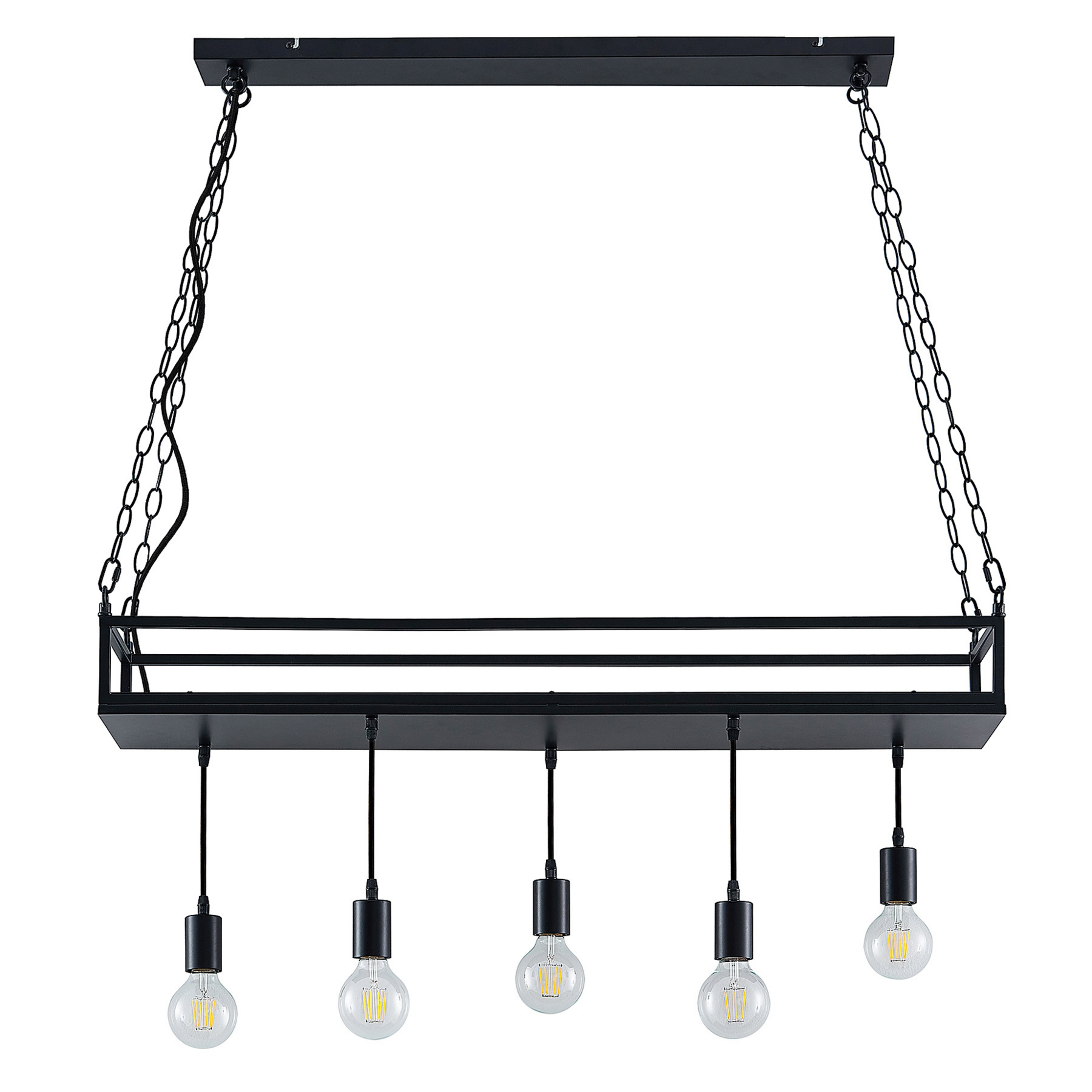 Kirista 5 Pendant Black - Lindby