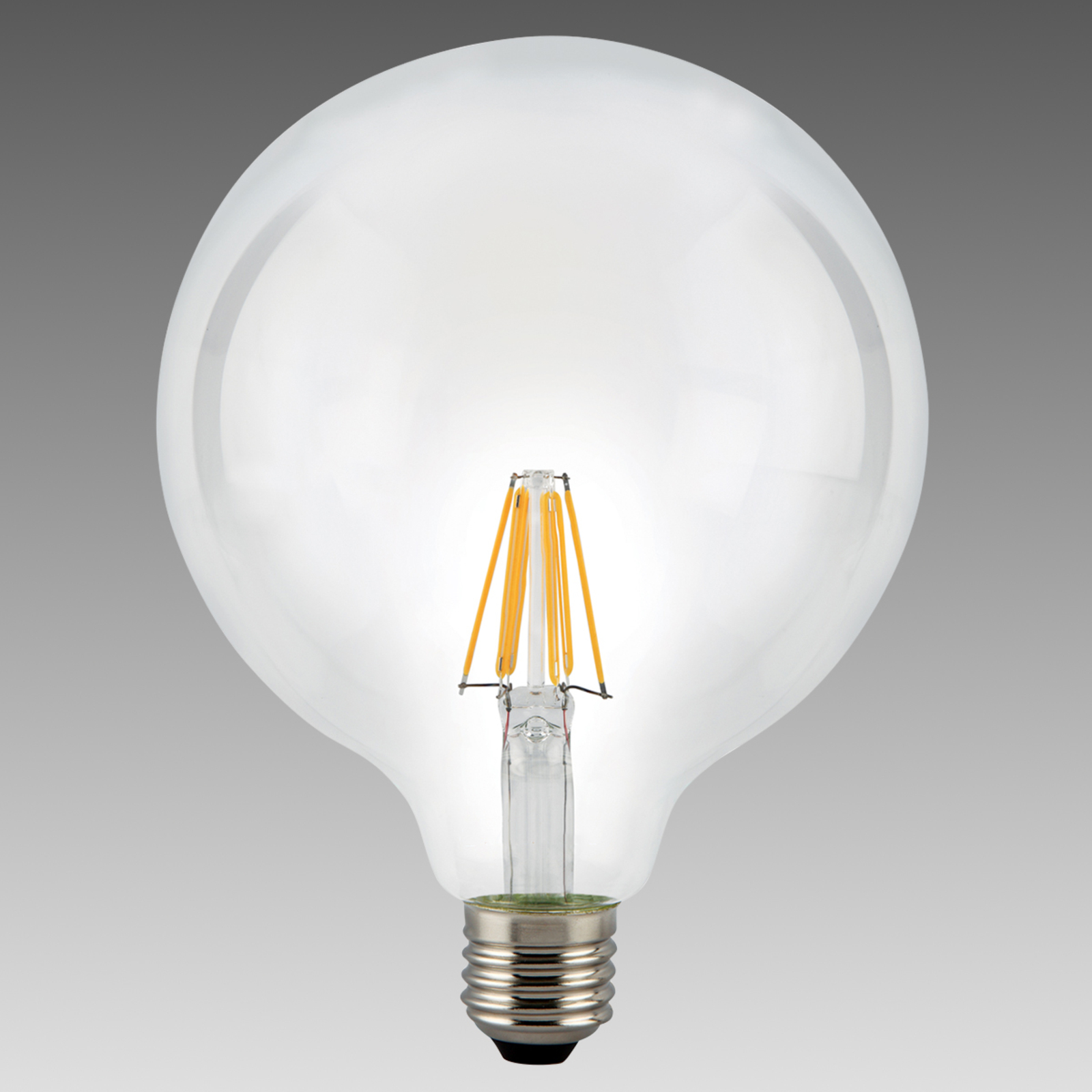 Ampoule globe LED E27 7,5 W 827, transparent Luminaire.fr