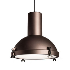 Lampada a sospensione NEMO Projecteur 365, marrone moka