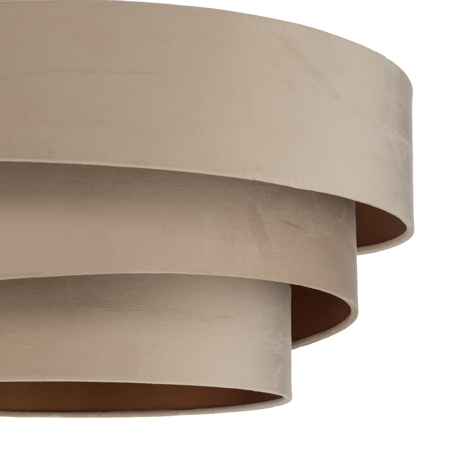 Plafonnier Lindby Jusari, crème, tissu, Ø 56 cm, E27