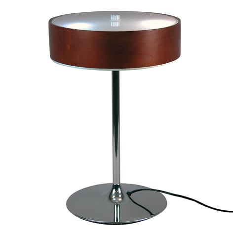 Edle Tischlampe Malibu mit Ebenholzdekor