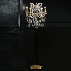 Vznešená stojací lampa Annino, Swarovski