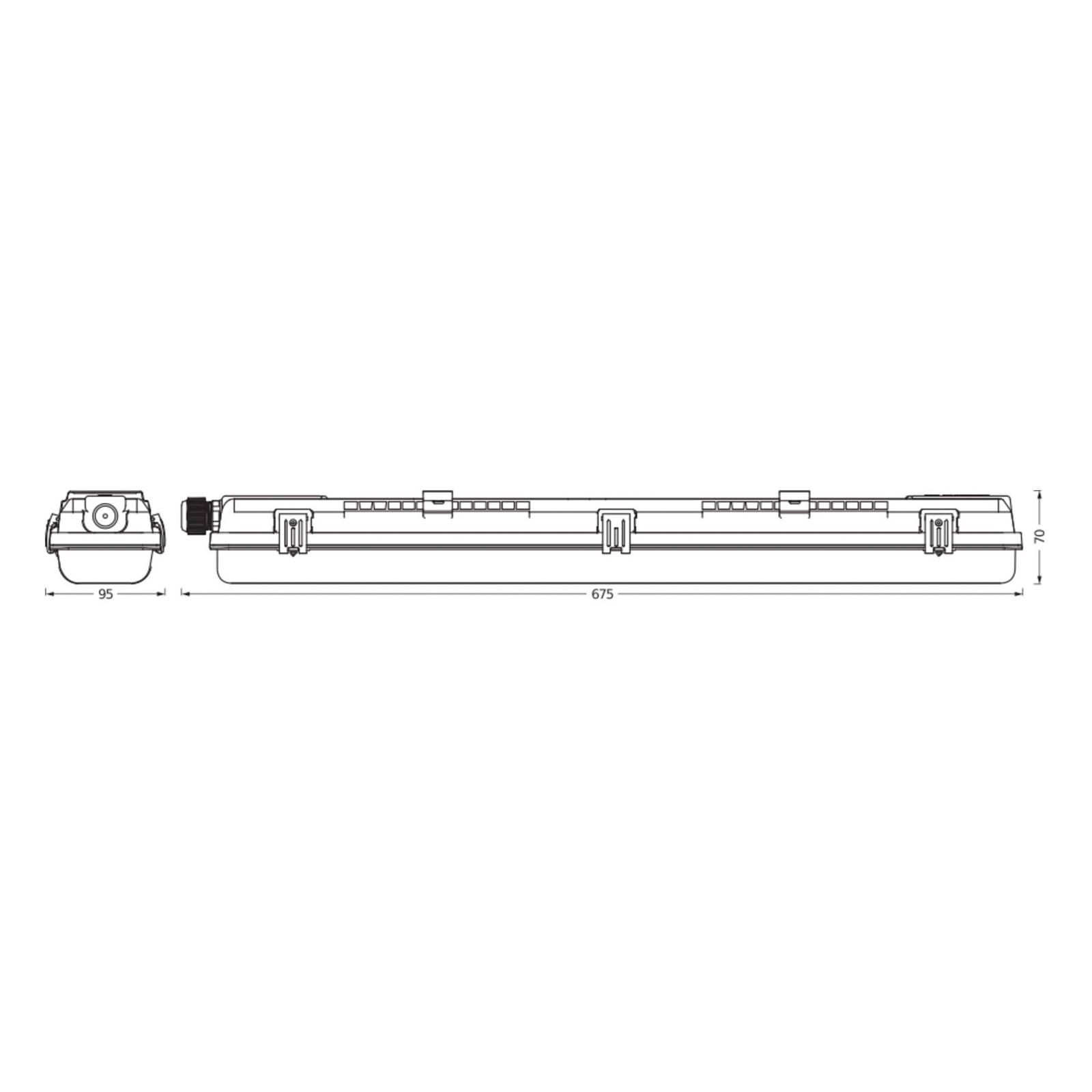 LEDVANCE Submarine PCR 60 G13 T8 840 2x7W lámpara resistente a la humedad