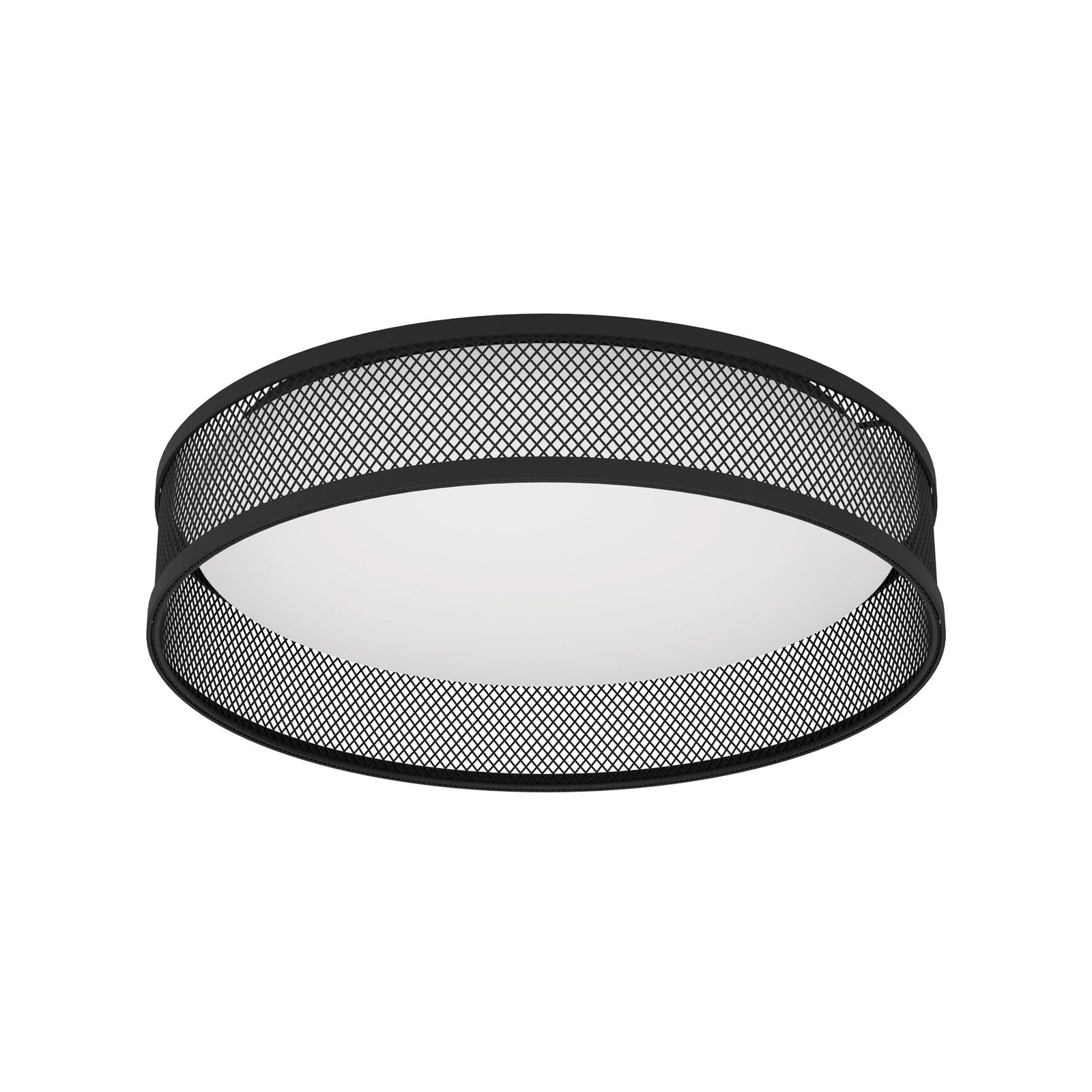 Luppineria plafonieră LED plasă de oțel, negru