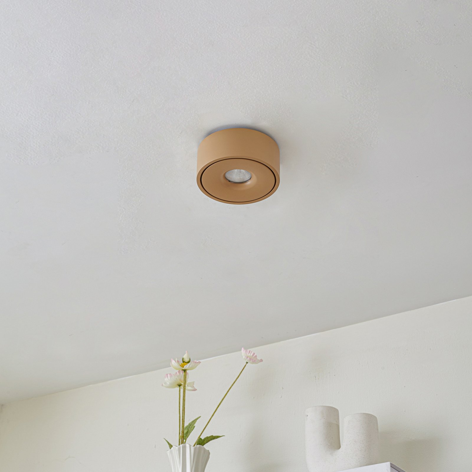 Rotari LED-Deckenlampe braun Ø 12 cm up und down - Arcchio