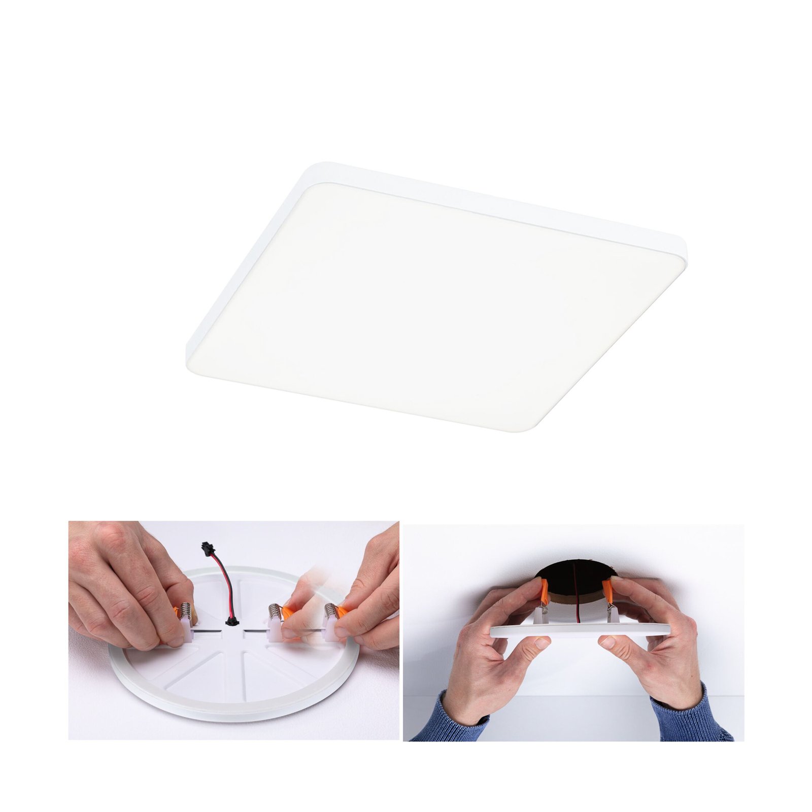 Paulmann Veluna Edge LED recessed IP44 4000K angular