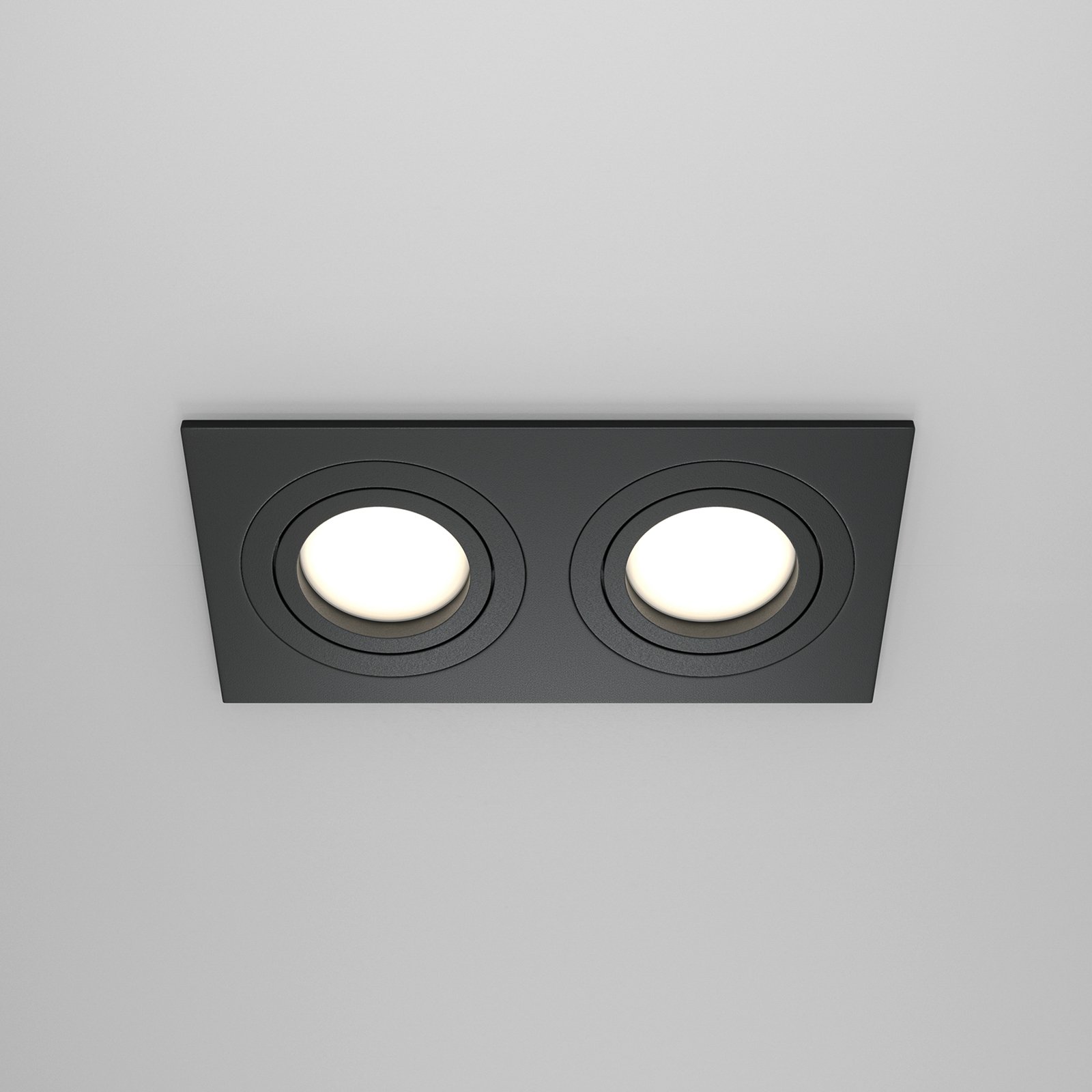 Maytoni recessed light Atom, black, 2-bulb 17.5 x 9.2 cm