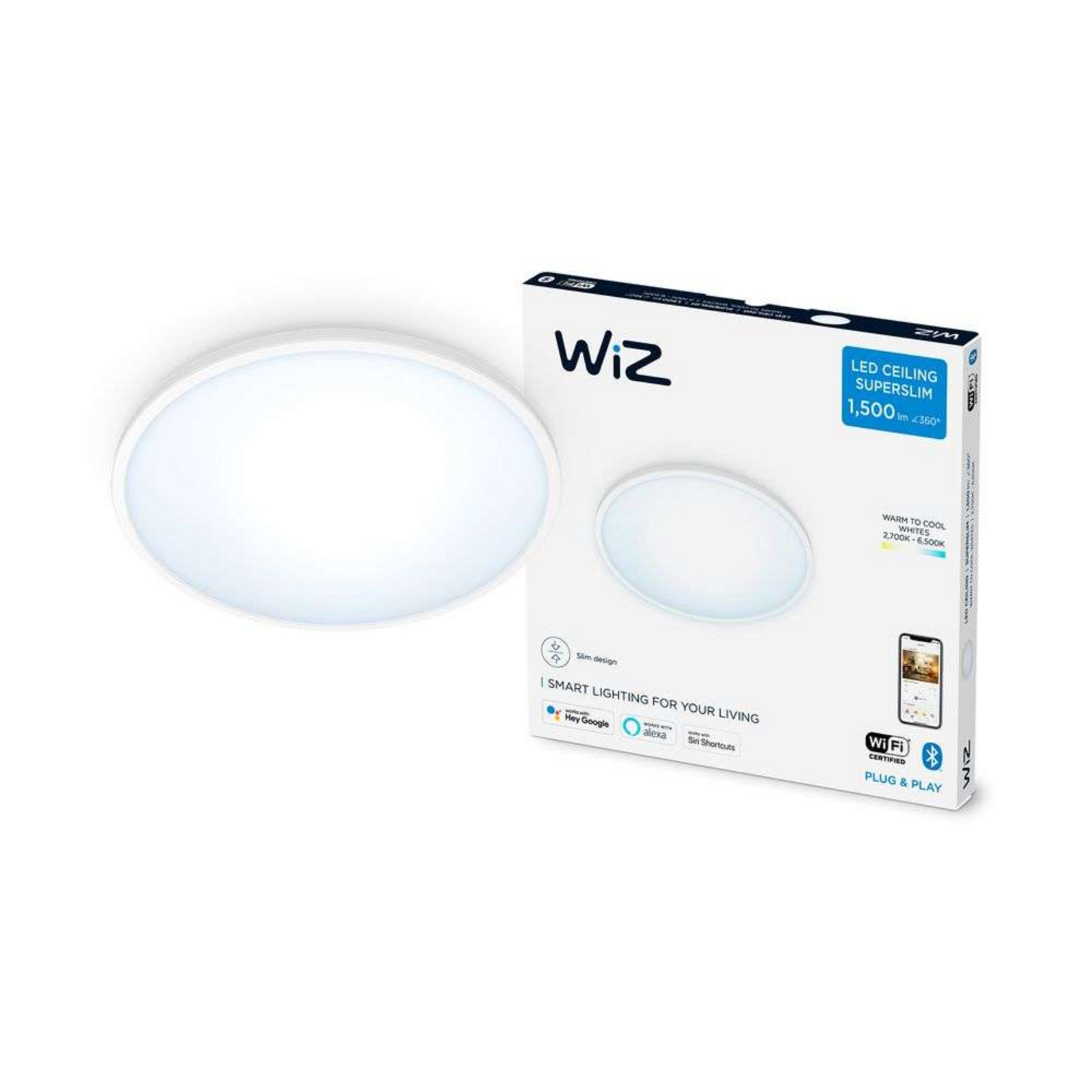 SuperSlim WiZ Plafonieră 16W White - WiZ