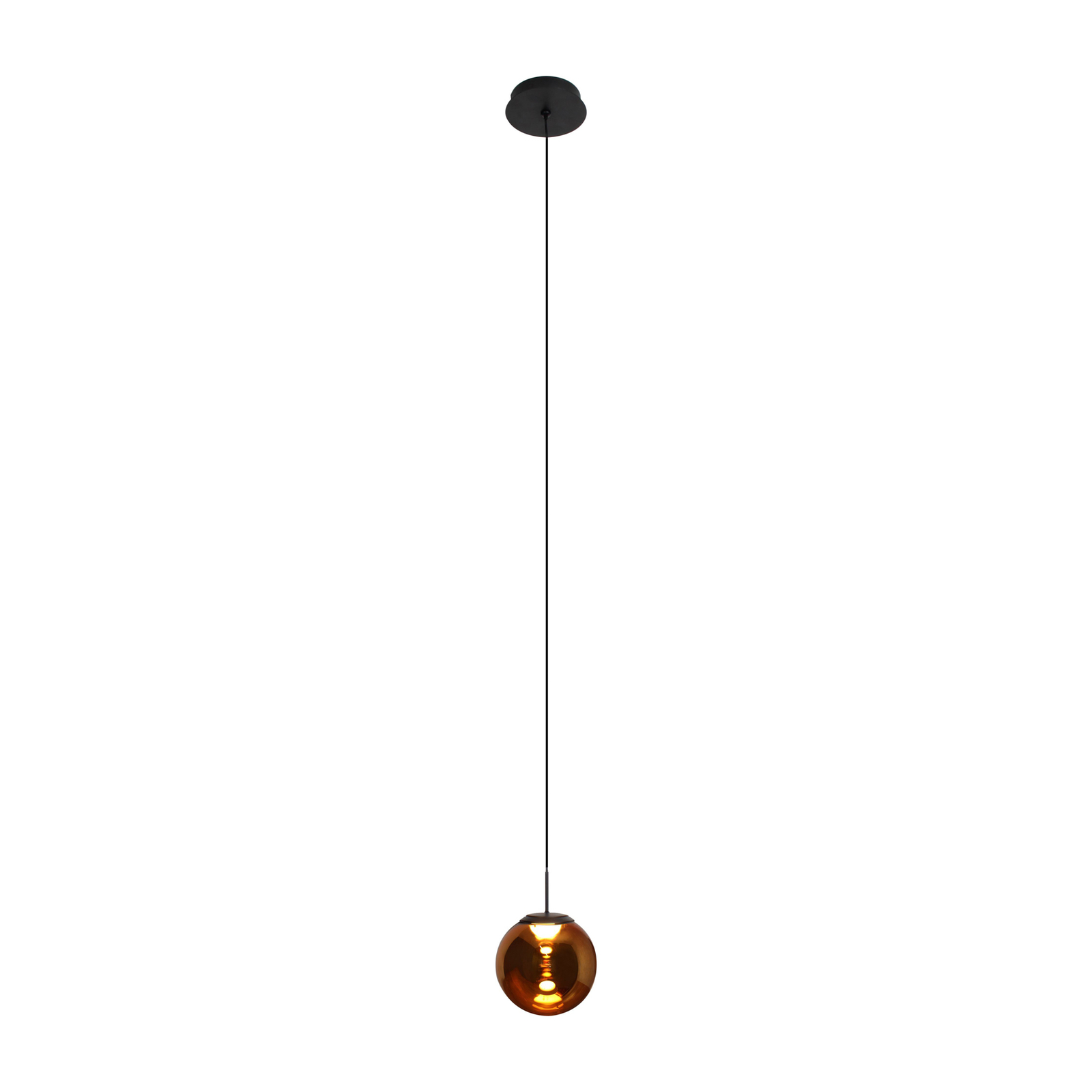 Suspension LED Altaïr ambre Ø 15 cm verre 3.000 K