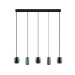 Narion 5 Pendelleuchte Schwarz - Lucande